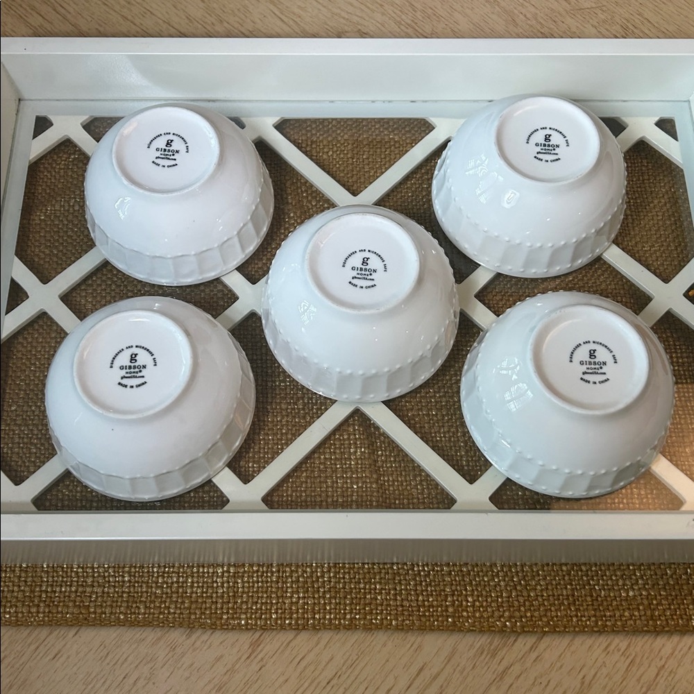 Gibson Design Regalia White Dessert Bowl (5) - Picture 3 of 5